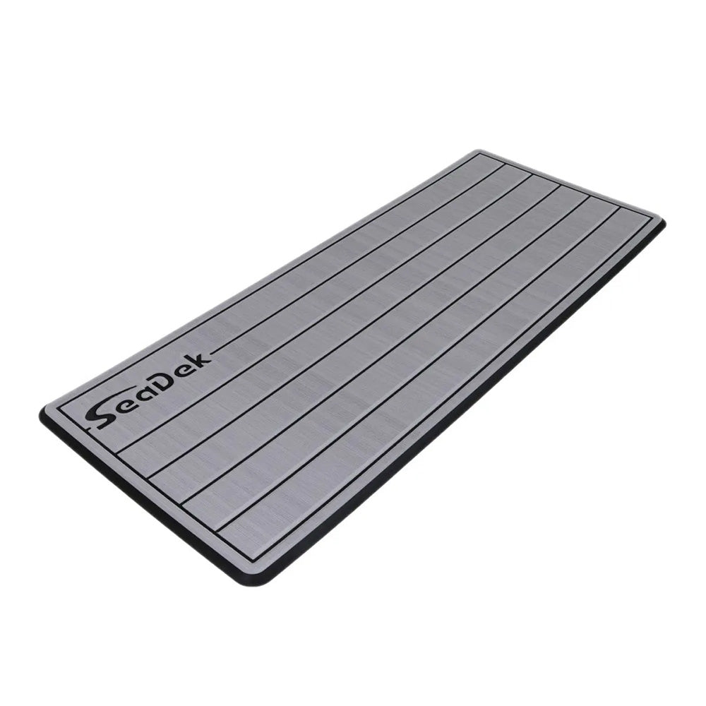 SeaDek 53601-80324 16” x 39" 20mm Dual Density Large Teak Helm Pad w/ Logo - Brushed Texture - Storm Gray/Black (406.4mm x 990.6mm x 20mm)