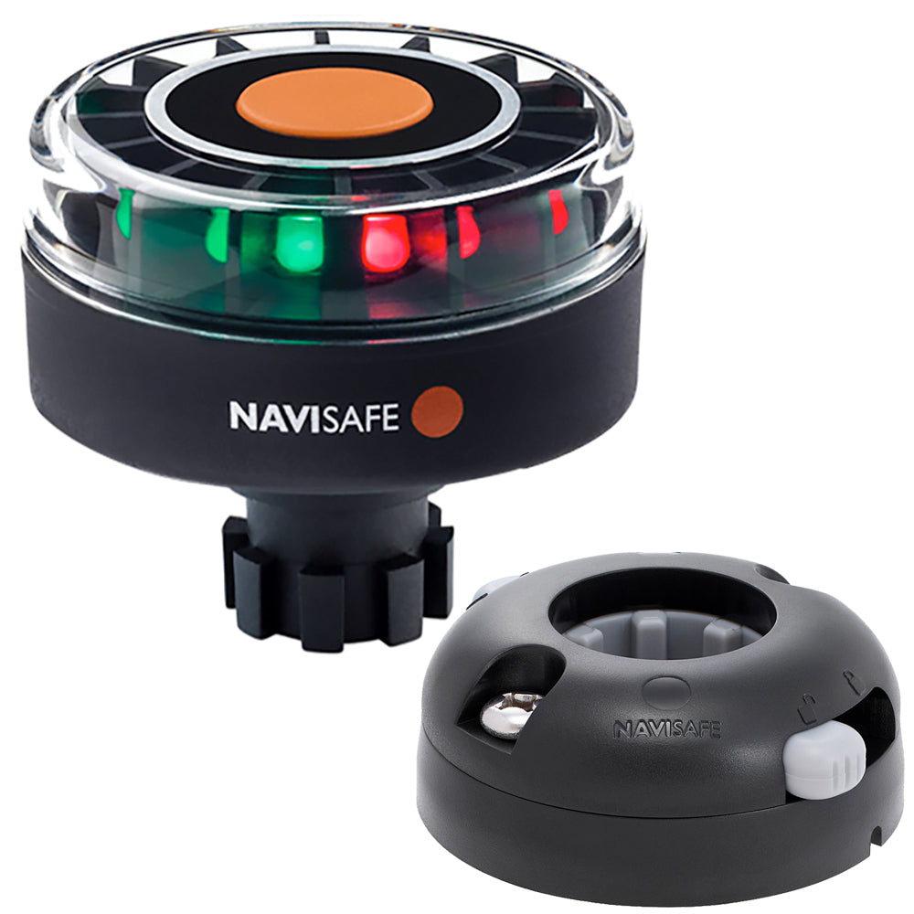 Navisafe Navilight Tricolor 2NM w/Navibolt Base & Horizontal Mount - Black 342KIT7