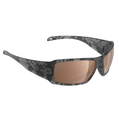 H2Optix Stream Sunglasses Matt Tiger Shark, Brown Lens Cat.3 - AntiSalt Coating w/Floatable Cord H2023
