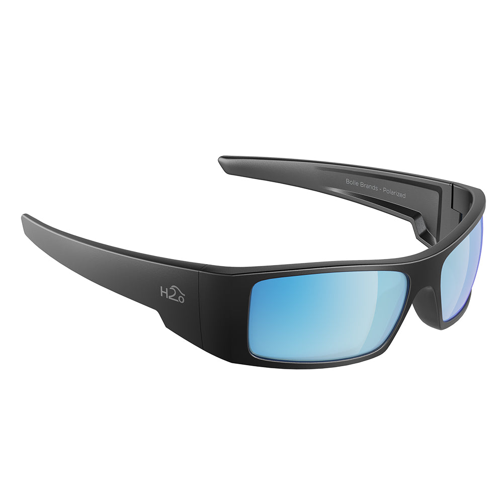 H2Optix Waders Sunglasses Matt Gun Metal, Grey Blue Flash Mirror Lens Cat.3 - AntiSalt Coating w/Floatable Cord H2013