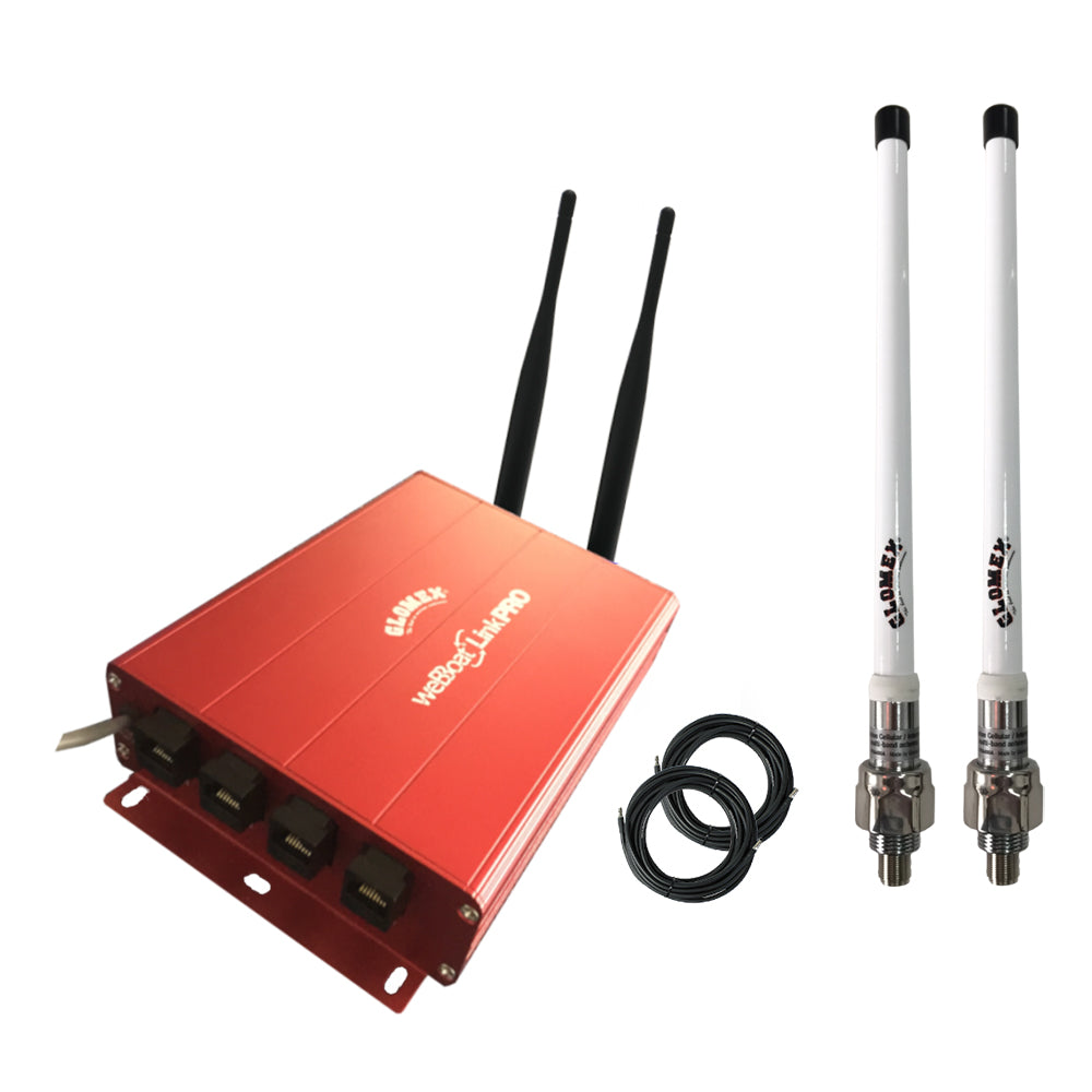 Glomex WeBBoat Link Pro Ext Dual-SIM 4G/WiFi Indoor Unit Coastal & Ocean Internet System - Extended Range Kit f/North America IT1304PROEXT/US