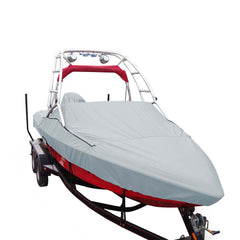 Carver 97118S-11 Sun-DURA Specialty Boat Cover f/18.5' Sterndrive V-Hull Runabouts w/Tower - Grey