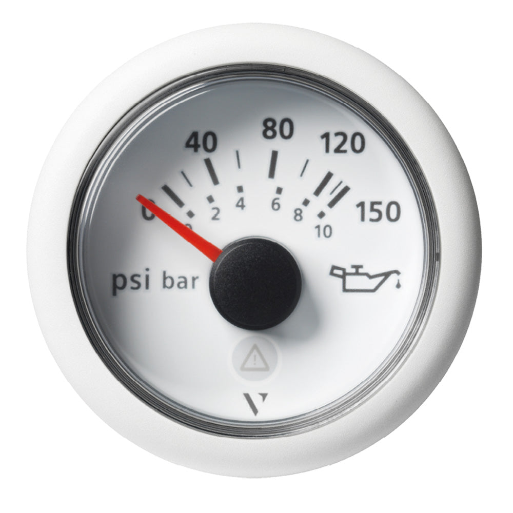 Veratron A2C59514202 52mm (2-1/16") ViewLine Engine Oil Temperature Pressure Gauge - 150 PSI - White Dial & Bezel