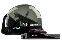King DTP4950 Dish Tailgater Pro Premium Satellite System & Wally Bundle