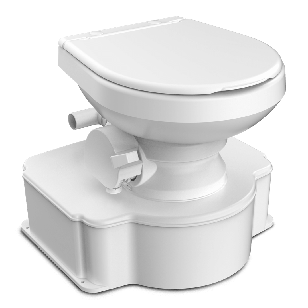Dometic 312070001 M65-700 All-In-One Marine Toilet, White w/Plastic Seat