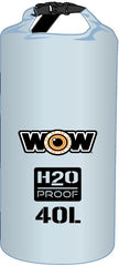 WOW H2O Proof Drybag w/Shoulder Strap, 40L Clear 185100C