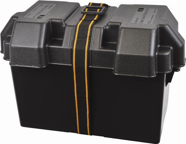 Attwood 90671 Power Guard Battery Box, Black, Fits Group 27M