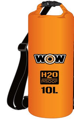 WOW H2O Proof Drybag w/Shoulder Strap, 10L Clear 185070O