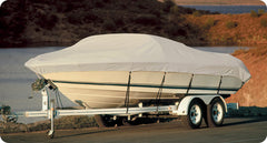 Taylor 70206 BoatGuard Universal Fit Trailerable Boat Cover w/Storage Bag and Tie-Downs, V-Hull Runabout Bow Rider Boats, 19'-21'