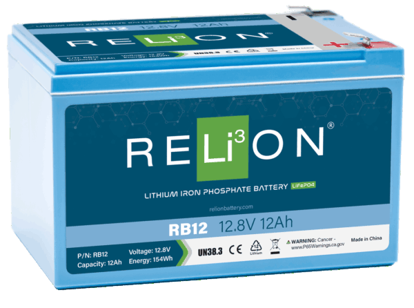 RELiON RB12 LiFePO4 Lithium Iron Phosphate 12V Battery