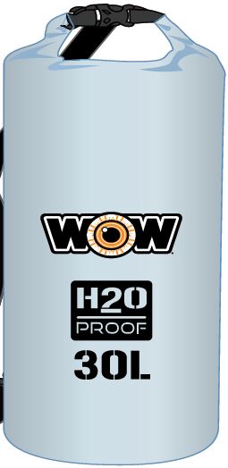 WOW H2O Proof Drybag w/Shoulder Strap, 30L Clear 185090C
