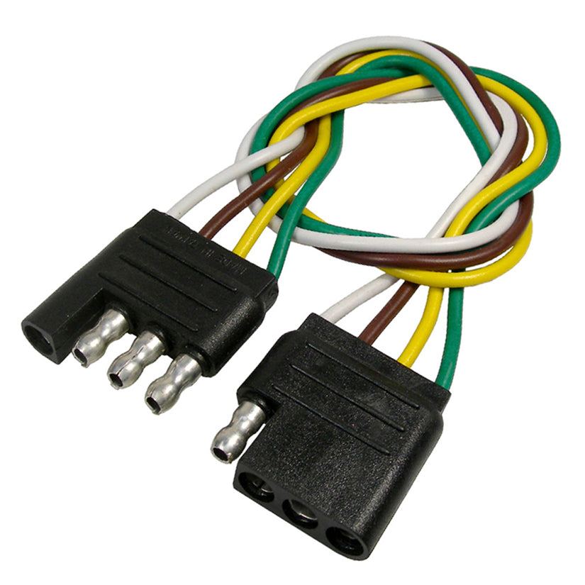 Pico 0712PT 4-Way Trailer Connector with Polarized Male & Female Ends - 12", 16 AWG