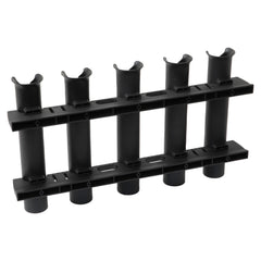 Extreme Max 3005.5638 Wall-Mount Poly Fishing Rod Holder - 5-Rod, Black