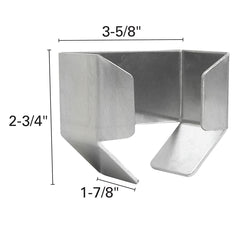 Extreme Max 5001.6068 Aluminum Air Gauge Pouch Holder for Enclosed Race Trailer, Shop, Garage, Storage - Silver