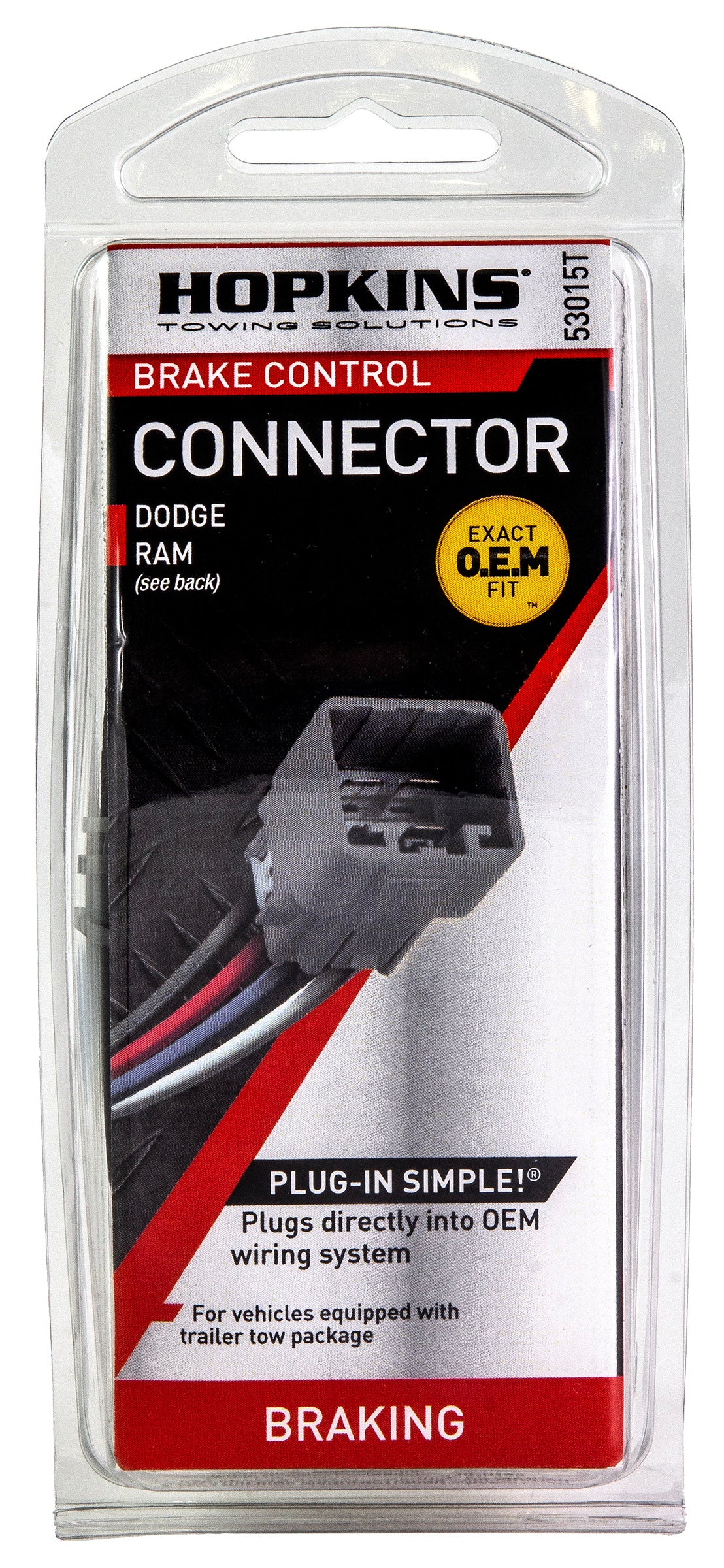 Hopkins 53015T Plug-In Simple Brake Control Connector for Dodge Ram (2010-2011)