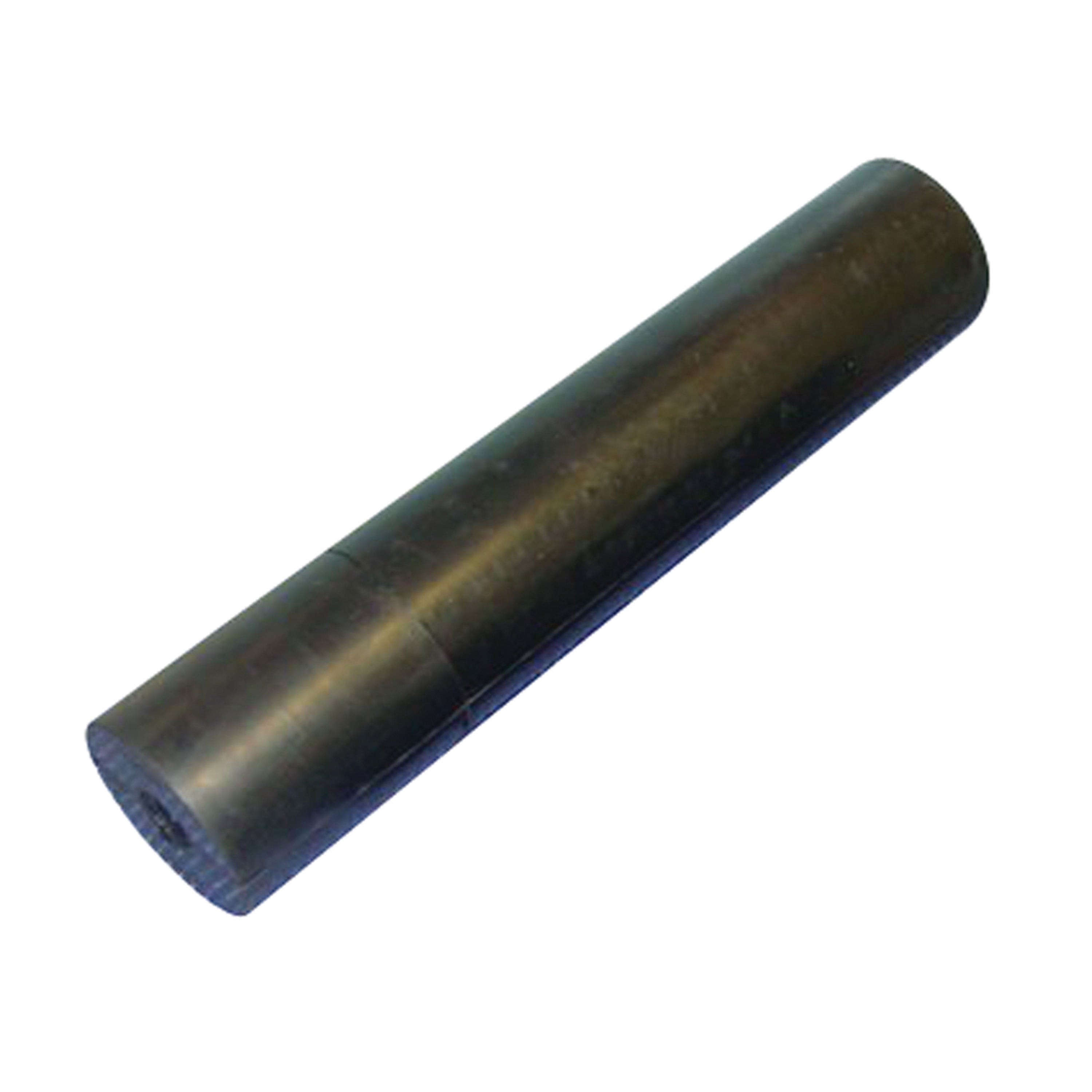 C.H. Yates 9202-4 Black Rubber Molded Straight Side Guide Roller - 2 in. x 9 in. x 0.5 in.