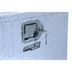 Extreme Max 5001.6097 Aluminum Diamond-Plate Trailer Tongue Locking Storage Box for Utility and Sport Trailers