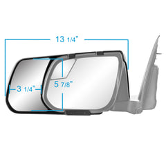 K-Source 80940 Snap & Zap Snap-On Towing Mirror for Chevrolet - Pair