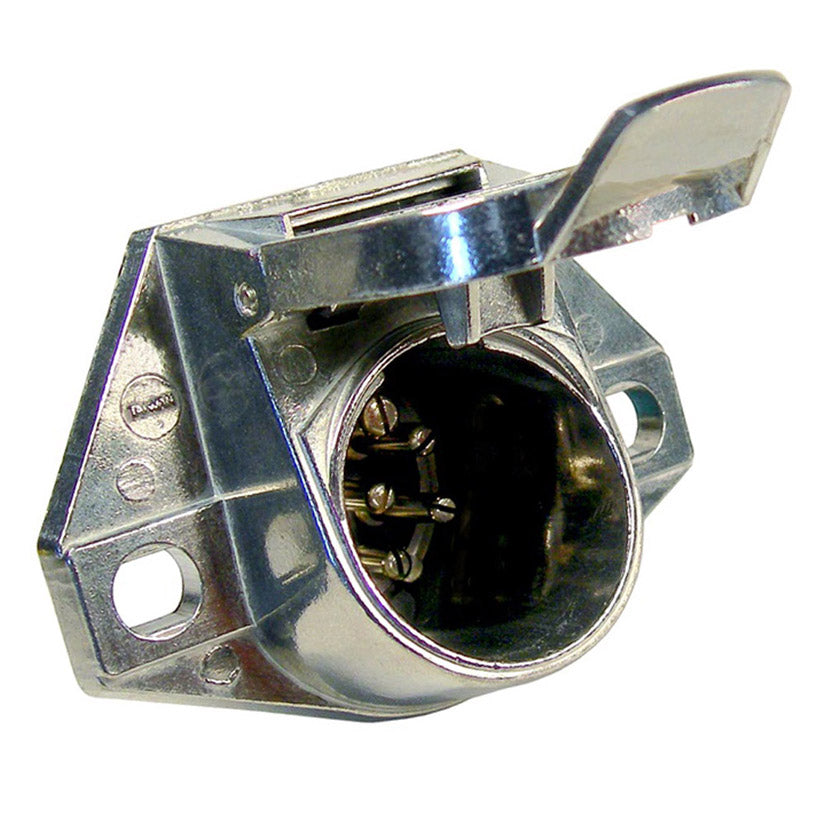 Pico 0709PT 7-Pole Split Round Pin Trailer Connector with Polarized Plug - Female, 40 Amp