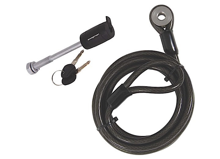 SWAGMAN 64031 LOCKING THREADED HITCH PIN 1/2 IN PLUS 6.5 FT. CABLE