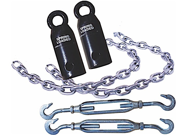 TORKLIFT S9000 CAMPER TIEDOWNS ACCESSORY TURNBUCKLE BASIC SPRINGLOADED KIT; PAIR