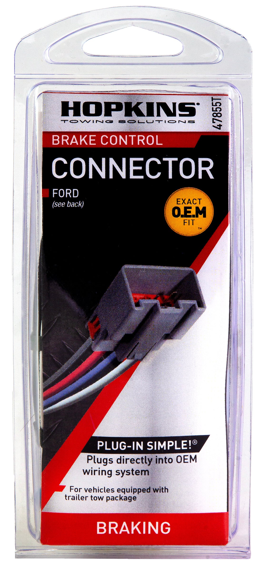 Hopkins 47855T Plug-In Simple Brake Control Connector for Ford F250 & F350 (2008-2011)