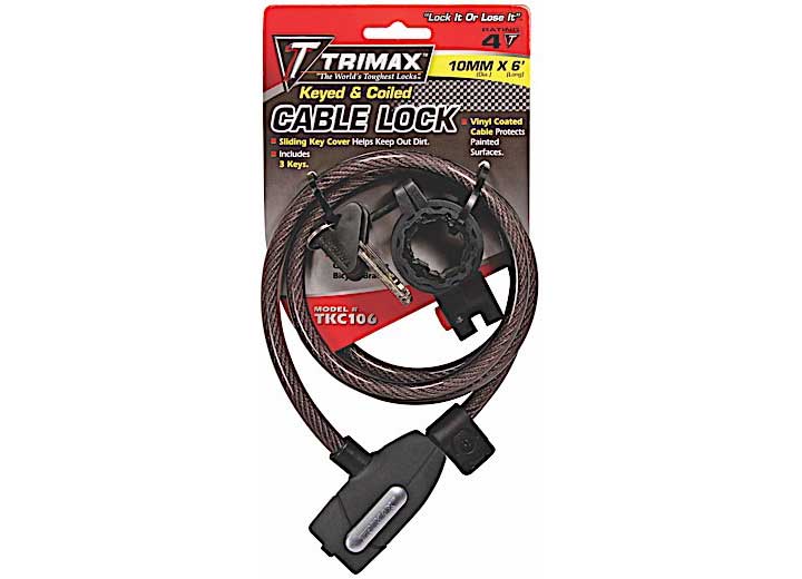 TRIMAX TKC106 TRIMAFLEX CABLE LOCK W/QUICK RELEASE BRACKET 6