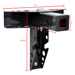 Quick Products QP-PWMRR Pivoting Wall-Mount Receiver Rack - Versatile Storage Device for Bike Racks, Cargo Carriers, and other Hitch-Mount Accessories