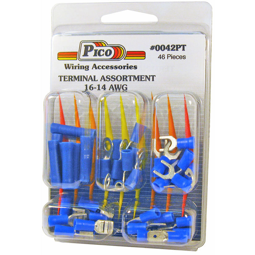 Pico 0042PT GA Terminals Clam Pack Kit - Butt Connectors & Terminals, 46 Pieces
