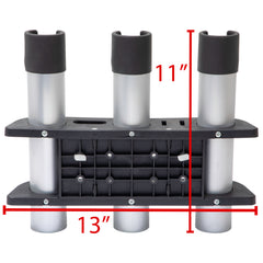 Extreme Max 3005.5604 3-Rod Holder for 90° Lund Sport Track Systems