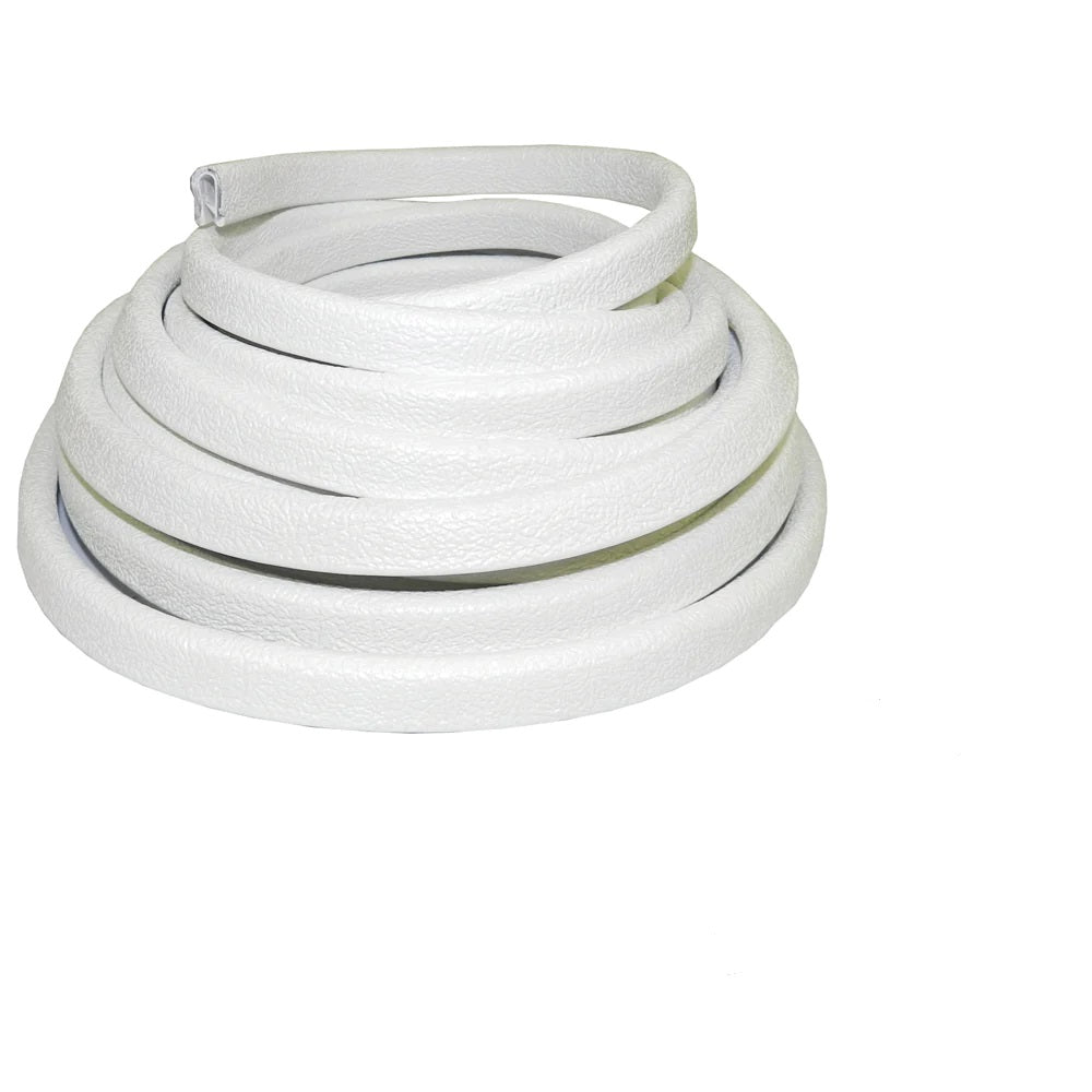 TACO Flexible Vinyl Trim - 3/8" Opening x 5/8"W x 25'L - White V30-1312W25-1