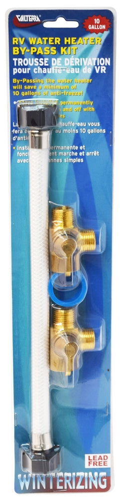 Valterra P23504LFVP RV Water Heater By-Pass Kit - Fits 10 Gallon Water Heater