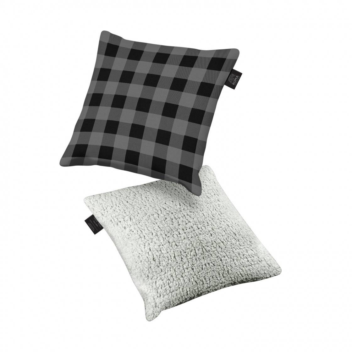 Kuma 858-KM-SDP-GPB Square Decor Pillow - Grey Plaid