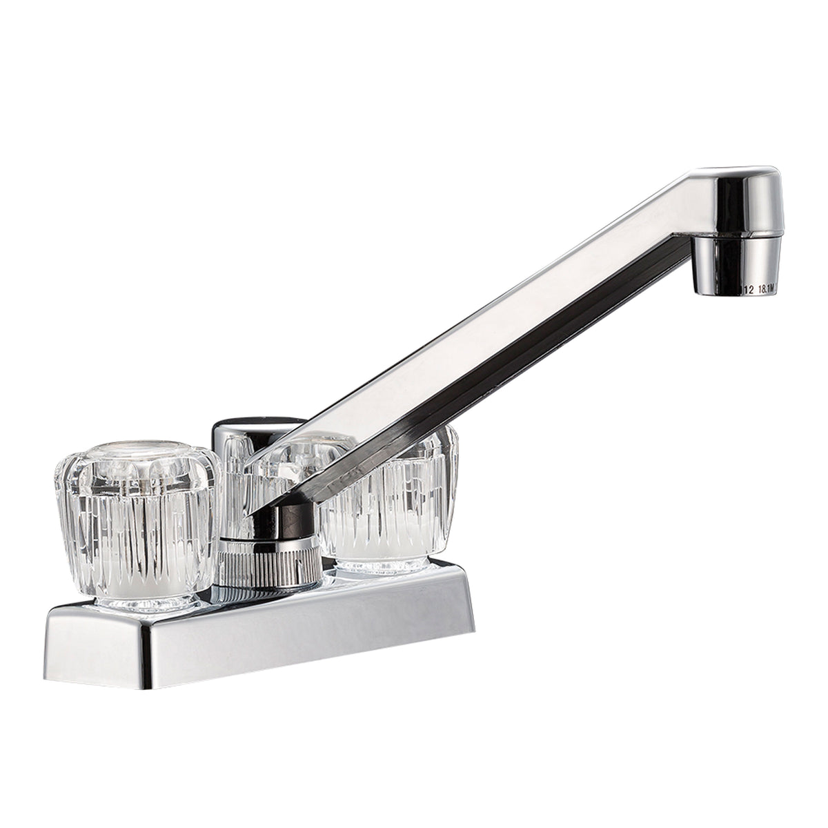 Dura Faucet 4" Kitchen/Bar/Galley Faucet - Chrome, Clear Knobs