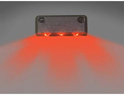 Innovative Lighting 003-4000-7 Surface-Mount 3 LED Step Light - Red LED with Black Case