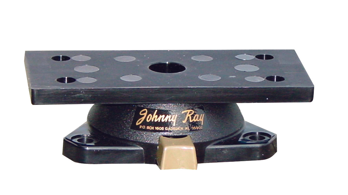 Johnny Ray JR-500 Low Profile Push Button Release Swivel Mount for Liquid Crystal Units - 3.560" W Hole x 1.250" D Hole