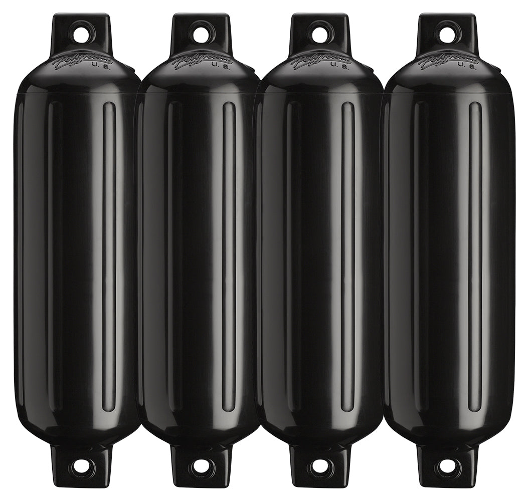 Polyform G-4 PACK BLACK G Series Fenders 4-Count Multi-Pack - 6.5" x 22", Black
