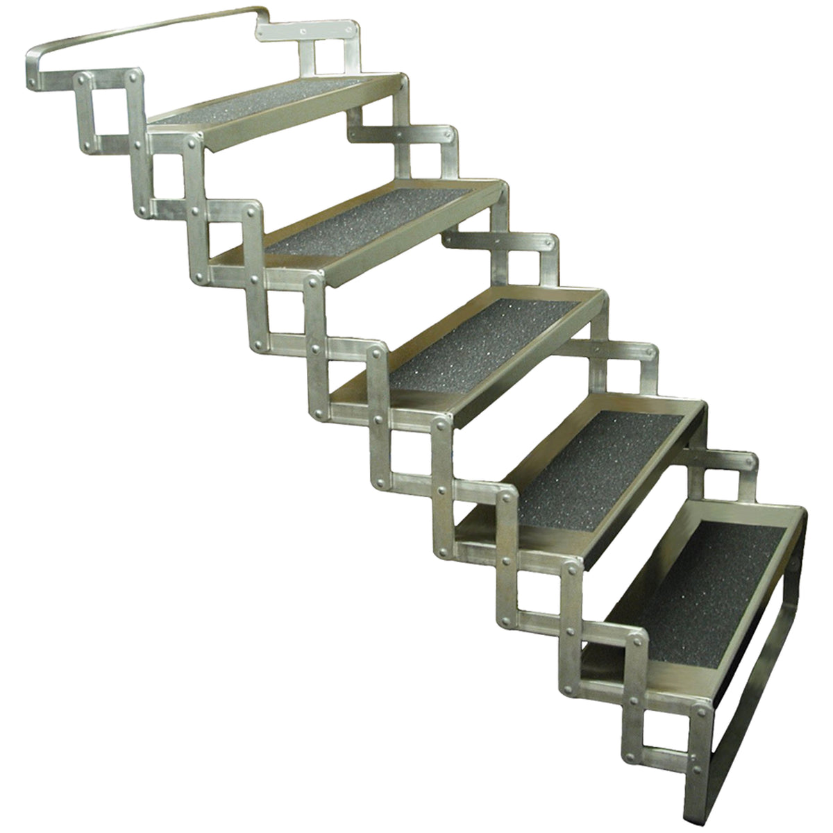 C.R. Brophy AS25 Aluminum 24" Wide Scissor Steps - 5 Step, 40" - 48" Extension
