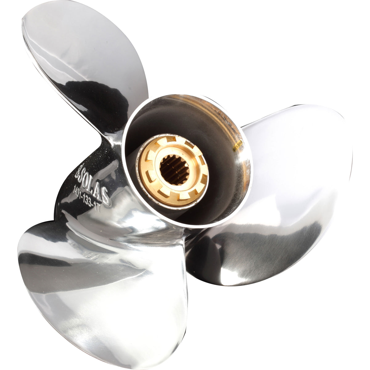 Solas 9431-133-17 Rubex NS3 Stainless Steel 3-Blade Propeller - RH, 13.25" Diameter x 17" Pitch