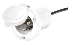 Guest 150PHW Universal AC Plug Holder - White