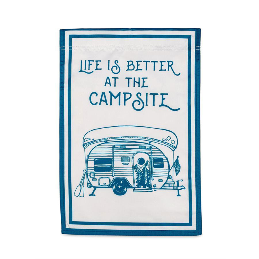 Camco 53307 Garden Flag - 12" x 18", Life is Better at the Campsite RV Camper Design