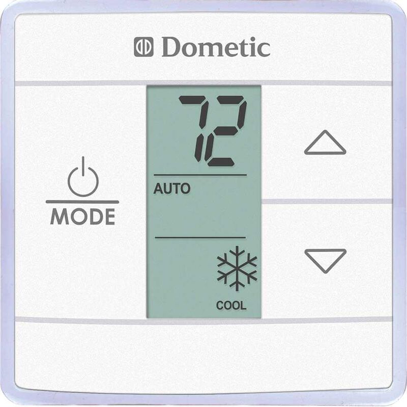 Dometic 3316234.700 Control Kit/Relay Box Heat/Cool/Heat Strip with Polar White CT Wall Thermostat