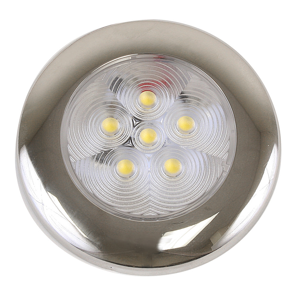 Scandvik 41320P B3 Downlight Surface Mount - Cool White - SS Trim - IP67 - 12/24V