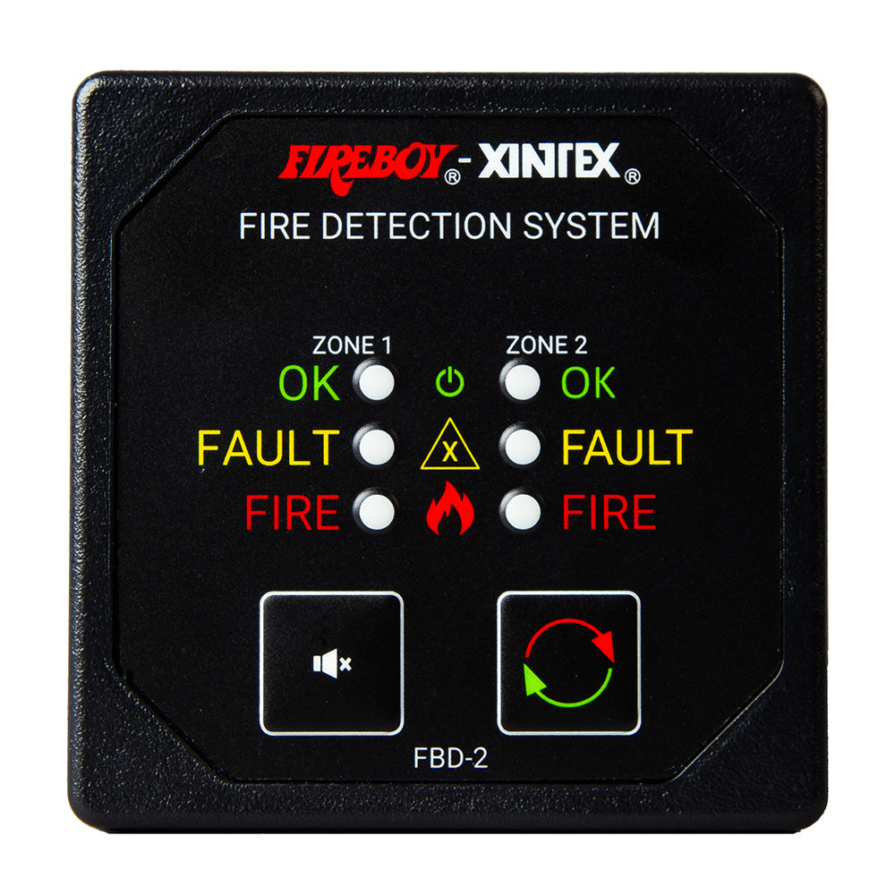 Fireboy-Xintex FBD-2-R Two Zone Detection & Alarm Panel - 2-5/8" Display - 12/24V DC