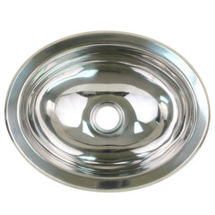 Scandvik 10280 Polished SS Oval Sink - 13.25" x 10.5"