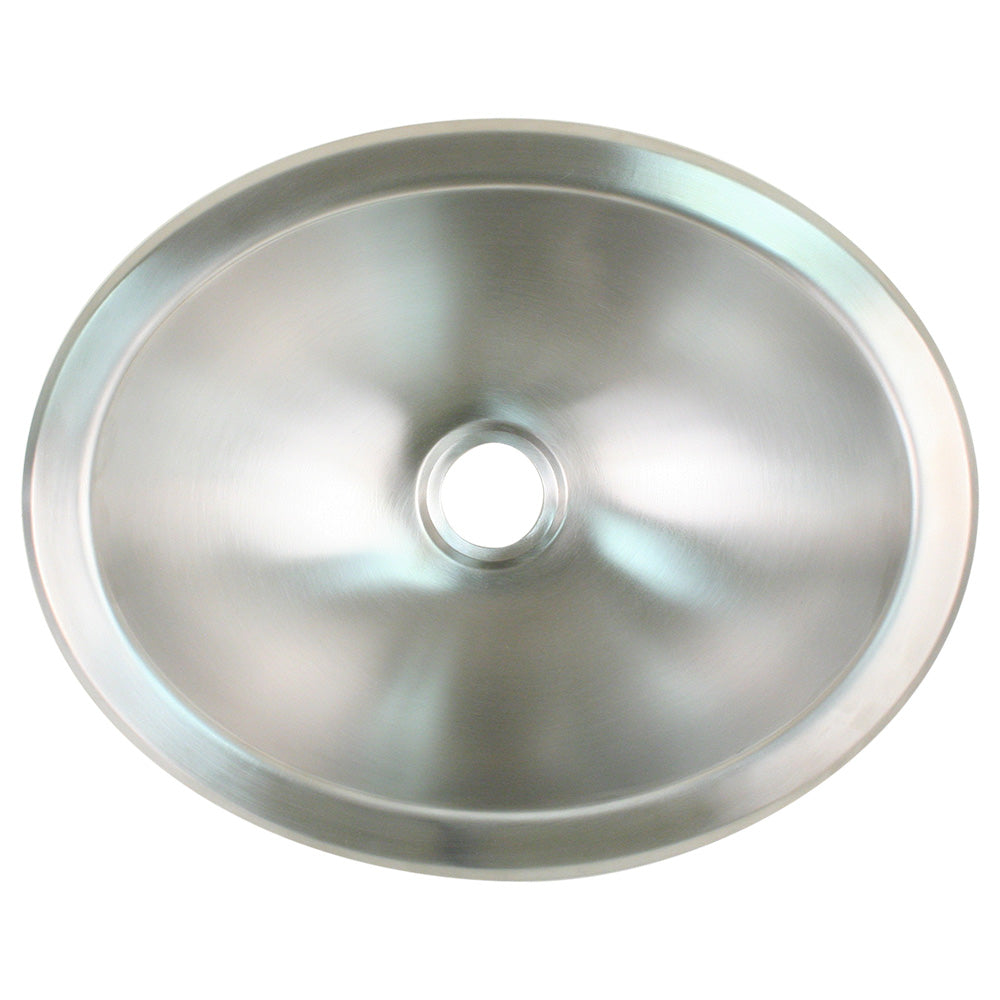 Scandvik 10281 Brushed SS Oval Sink - 13.25" x 10.5"