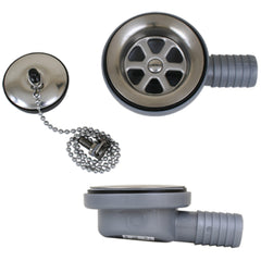 Scandvik 10306P Low Profile Drain Stopper - 1" Outlet