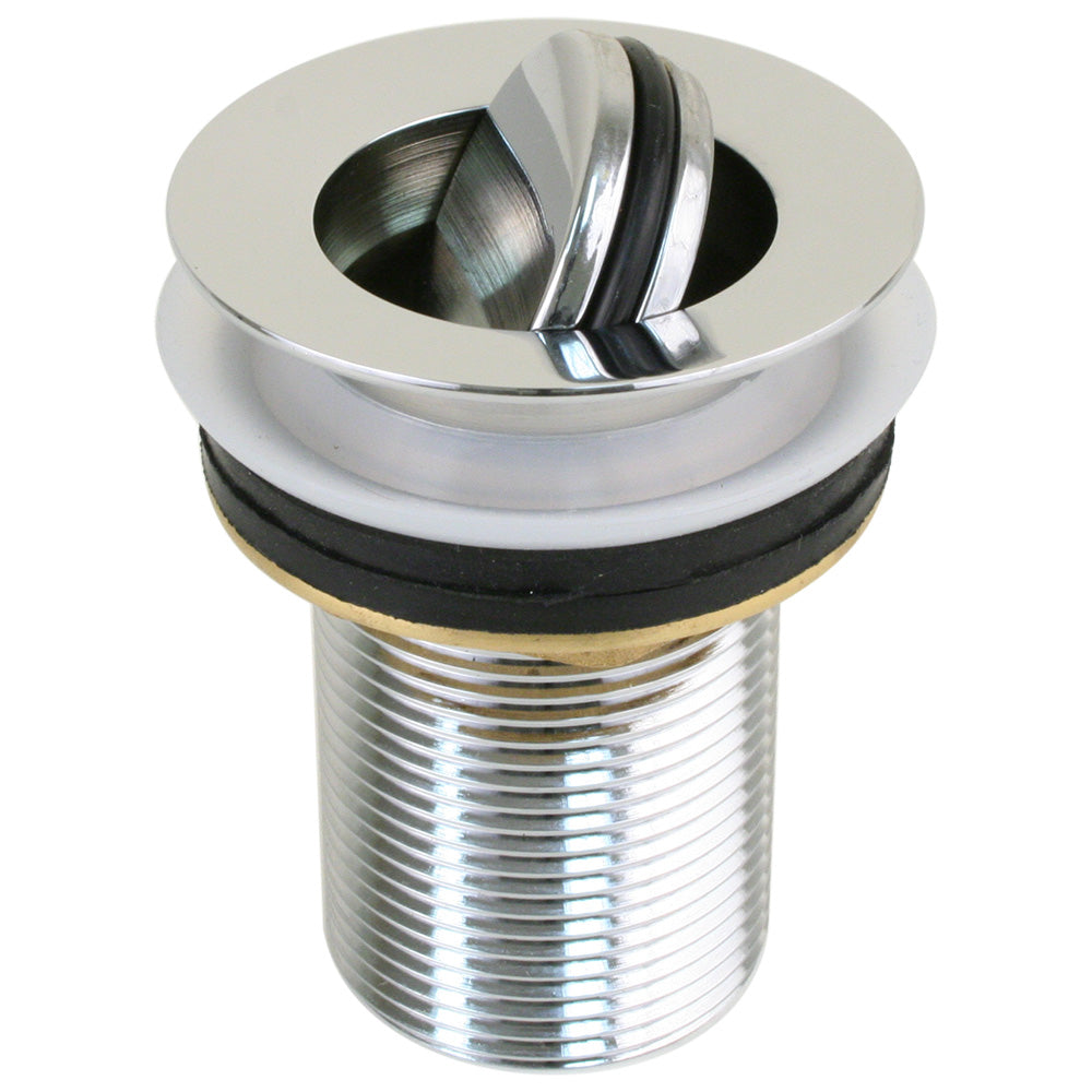 Scandvik 19006P Sink Drain w/Flip Stopper - Chrome Plated Brass