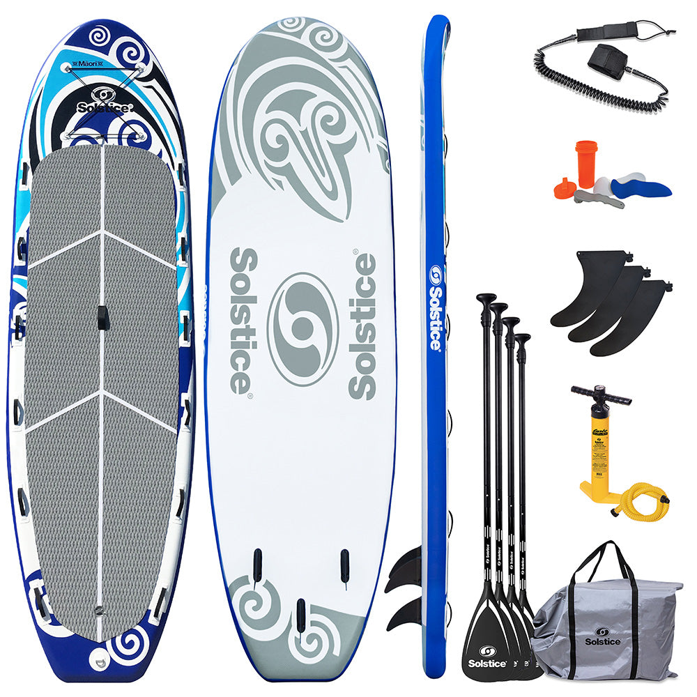 Solstice Watersports 35180 16&#39; Maori Giant Inflatable Stand-Up Paddleboard w/Leash & 4 Paddles