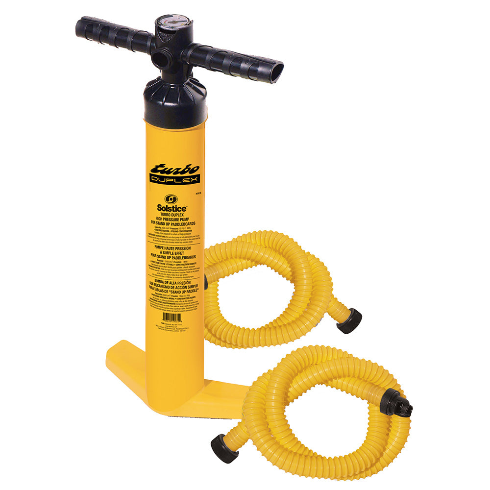 Solstice Watersports 19135 Turbo Duplex High Pressure Pump w/Gauge & 2 Hoses